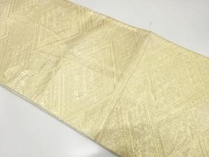 アンティーク　佐賀錦　菱に古典柄織り出し全通袋帯（材料）